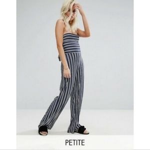 NWT Boohoo Petite Strapless Jumpsuit